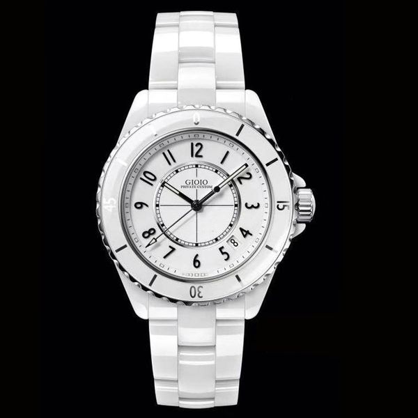 mens womens watch couple watches lover sports black white ceramic, Slivery;brown
mens womens watch couple watches lover sports black white ceramic, Slivery;brown