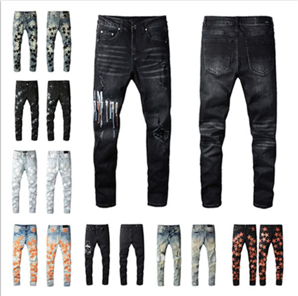 amr-ss mens jean distressed ripped bikers man luxury designer jeans slim fit motorcycle biker denim for men s black pour hommes, Blue
amr-ss mens jean distressed ripped bikers man luxury designer jeans slim fit motorcycle biker denim for men s black pour hommes, Blue