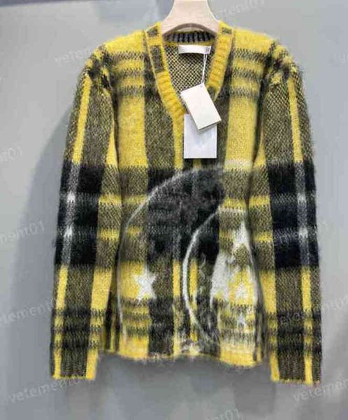 luxury women sweater d..or mohair blend knit fabric yellow plaid sweater long sleeve t-shirt brand designer womens sweaters knitwear 0912, White;black
luxury women sweater d..or mohair blend knit fabric yellow plaid sweater long sleeve t-shirt brand designer womens sweaters knitwear 0912, White;black