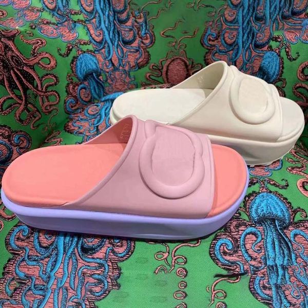 sandals fashion women rubber sandals selling slippers woman slipper shoes thick sole slides sandal size 35-42 by shoe02 05, Black
