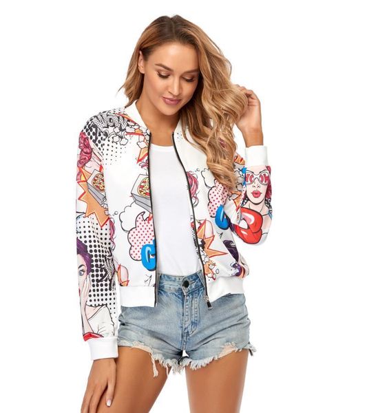 women's jackets women jackets retro cartoon printed ladies zipper up bomber outwear autumn long sleeve short thin slim casual pocket bi, Black;brown
women's jackets women jackets retro cartoon printed ladies zipper up bomber outwear autumn long sleeve short thin slim casual pocket bi, Black;brown