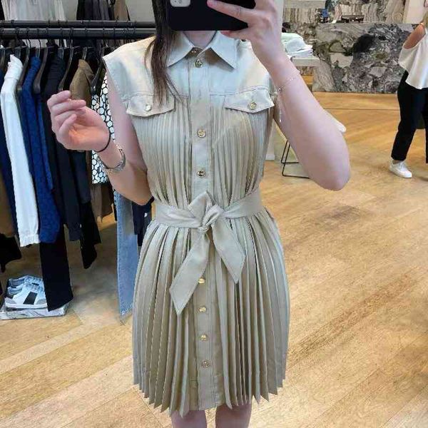 casual dresses fadan s family sleeveless breasted organ pleated belt temperament skirt slim shirt dress female summer, Black;gray
casual dresses fadan s family sleeveless breasted organ pleated belt temperament skirt slim shirt dress female summer, Black;gray