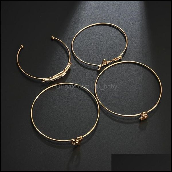 bangle cross-border european bracelets fashion simple leaves deer head love snowflake bracelet 4 sets of foreign trade jewelry drop d dhohi, Black
bangle cross-border european bracelets fashion simple leaves deer head love snowflake bracelet 4 sets of foreign trade jewelry drop d dhohi, Black