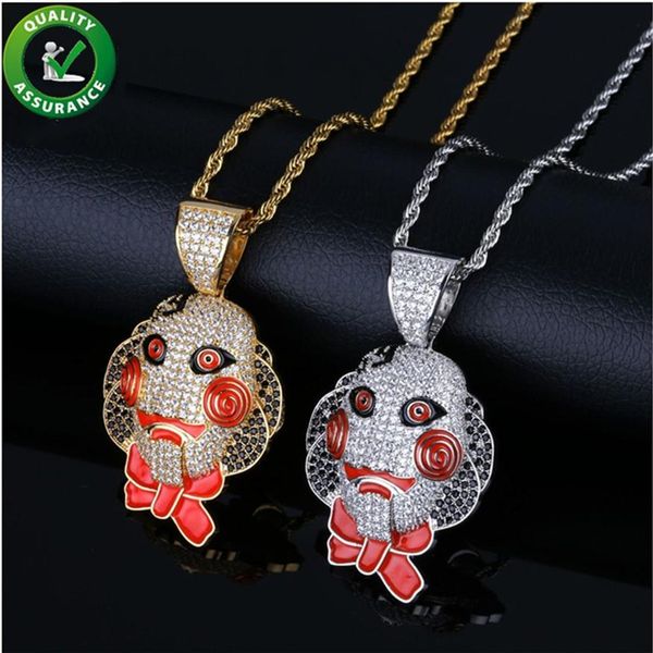 hip hop jewelry iced out pendant luxury designer necklace mens gold chain pendants bling diamond clown tekashi69 saw billy cosplay 6ix92484, Silver
hip hop jewelry iced out pendant luxury designer necklace mens gold chain pendants bling diamond clown tekashi69 saw billy cosplay 6ix92484, Silver