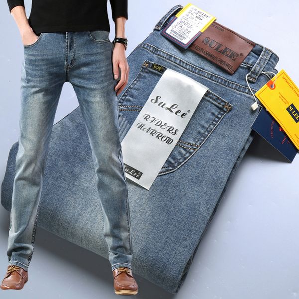 men's jeans sulee brand slim fit men's jeans business casual elastic comfort straight denim pants male trousers 220827, Blue
men's jeans sulee brand slim fit men's jeans business casual elastic comfort straight denim pants male trousers 220827, Blue
