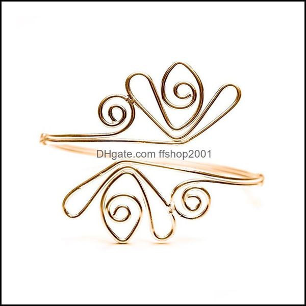 other bracelets minimalist gold metallic coil upper arm cuff open bracelet armband punk tip metal female drop delivery 2021 jewelry ff dhomp, Golden;silver
other bracelets minimalist gold metallic coil upper arm cuff open bracelet armband punk tip metal female drop delivery 2021 jewelry ff dhomp, Golden;silver