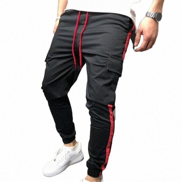 men's pants men pencil multipockets anklebanded drawstring straight trousers sport running sweatpants fitness training c1wh#, Black
men's pants men pencil multipockets anklebanded drawstring straight trousers sport running sweatpants fitness training c1wh#, Black