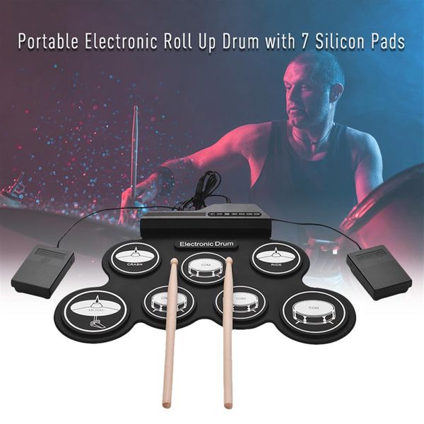 7 pads portable electronic drum set portable electronic roll up drum silicon pads kit with foot pedals and drumsticks kids beginne222k
7 pads portable electronic drum set portable electronic roll up drum silicon pads kit with foot pedals and drumsticks kids beginne222k