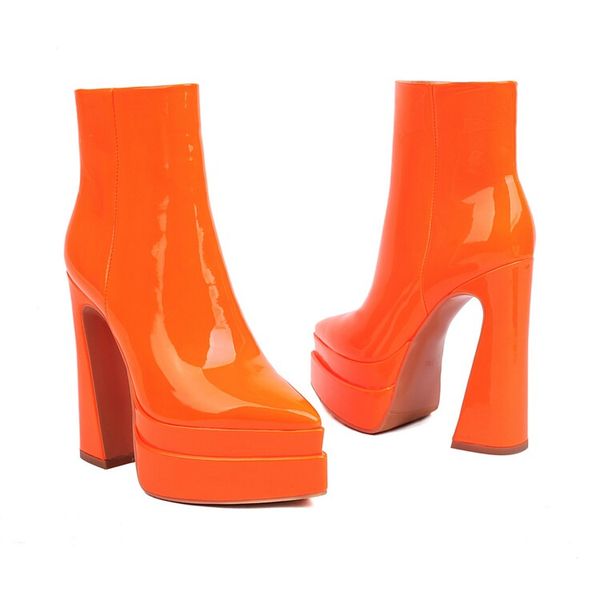 2022 women's boots autumn winter new european and american fashion thick high heels bottom pointed toe side zipper ankle boots, Black 
2022 women's boots autumn winter new european and american fashion thick high heels bottom pointed toe side zipper ankle boots, Black