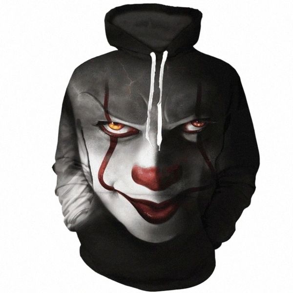 men's hoodies & sweatshirts 2021 spring and autumn 3d clown male print hooded baseball uniform animal pattern loose casual wear hoodie, Black
men's hoodies & sweatshirts 2021 spring and autumn 3d clown male print hooded baseball uniform animal pattern loose casual wear hoodie, Black