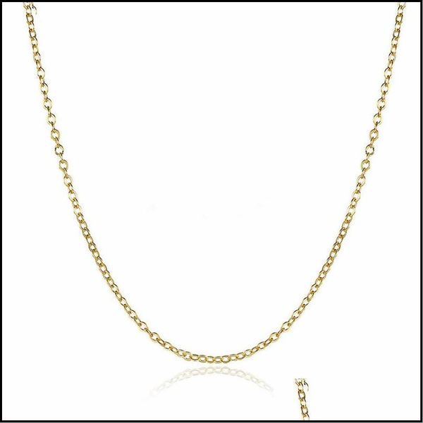 chains 18k gold stainless steel fashion 45and5cm thin link necklaces diy pendant fine jewelry for women girls drop deliv dhr1x, Silver
chains 18k gold stainless steel fashion 45and5cm thin link necklaces diy pendant fine jewelry for women girls drop deliv dhr1x, Silver