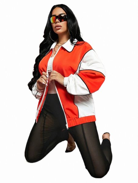 women's jackets sxy drop shoulder zip up colorblock jacket w7qp#, Black;brown
women's jackets sxy drop shoulder zip up colorblock jacket w7qp#, Black;brown