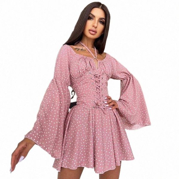 casual dresses 2021 autumn bohemian dress long sleeve tie up corset vintage polka dot flare pleated female d2wc#, Black;gray
casual dresses 2021 autumn bohemian dress long sleeve tie up corset vintage polka dot flare pleated female d2wc#, Black;gray