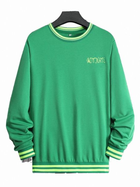 men's hoodies & sweatshirts men letter graphic striped trim sweatshirt y8s9#, Black 
men's hoodies & sweatshirts men letter graphic striped trim sweatshirt y8s9#, Black