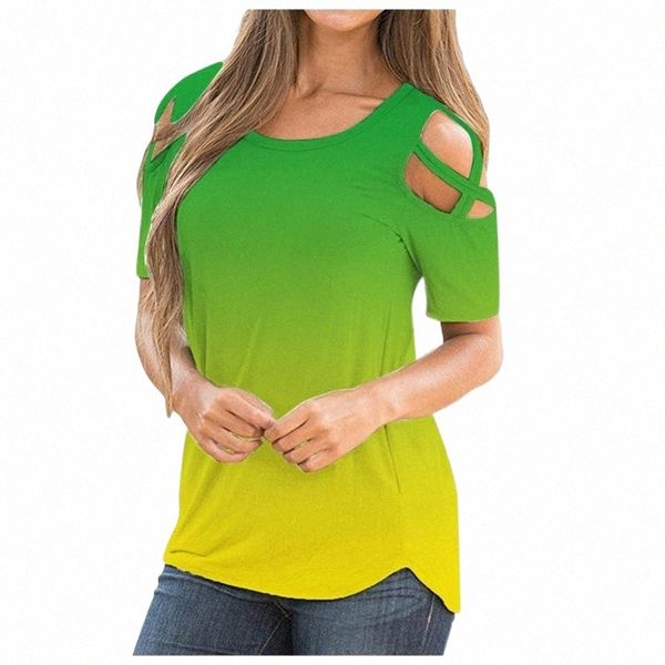 women's t-shirt women gradient t shirt summer short sleeve t-shirts o-neck strappy cold shoulder vetement femme 2021 #py y12d#, White
women's t-shirt women gradient t shirt summer short sleeve t-shirts o-neck strappy cold shoulder vetement femme 2021 #py y12d#, White