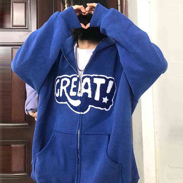 women's hoodies sweatshirts vintage letter zip hoodie women 2022 long sleeve pocket fall winter street style jacket y2k aesthetic loose, Black
women's hoodies sweatshirts vintage letter zip hoodie women 2022 long sleeve pocket fall winter street style jacket y2k aesthetic loose, Black