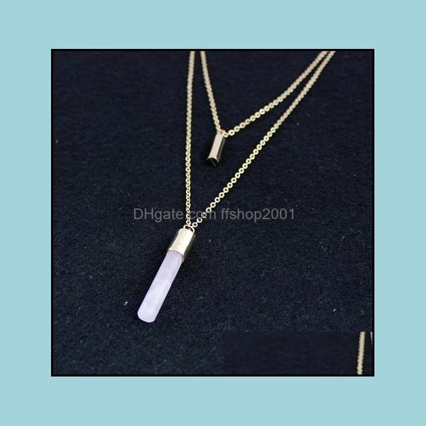 pendant necklaces exquisite handmade pink crystal stick bar polishing metal druzy natural stone rose quartz double layers necklace dr dh5wa, Silver
pendant necklaces exquisite handmade pink crystal stick bar polishing metal druzy natural stone rose quartz double layers necklace dr dh5wa, Silver