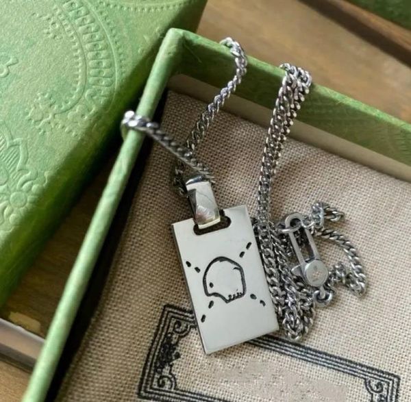vintage skull necklace rectangular tag necklace designer jewelry necklaces gold chain luxury heart for mens womens bijoux, Silver
vintage skull necklace rectangular tag necklace designer jewelry necklaces gold chain luxury heart for mens womens bijoux, Silver