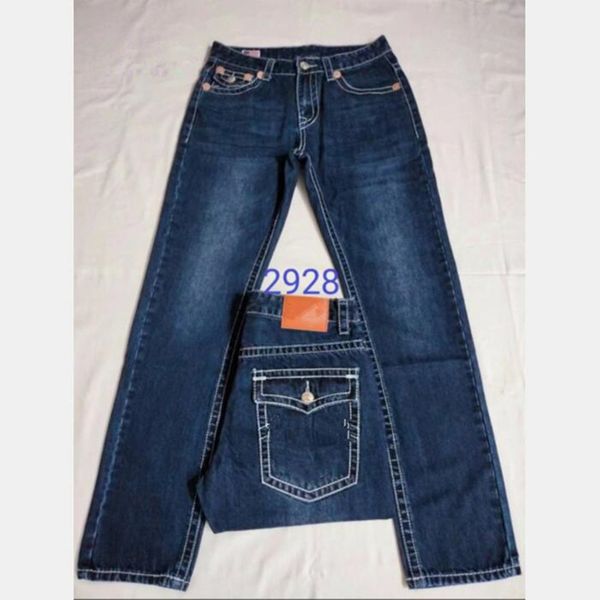 22ss new men's true jeans robin trousers denim designer dark solid color straight religion jean for men pants m2922, Blue
22ss new men's true jeans robin trousers denim designer dark solid color straight religion jean for men pants m2922, Blue