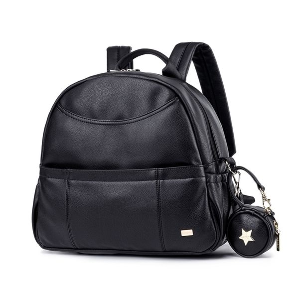 diaper bags fashion pu black backpack for baby large capacity waterproof pockets mother travel stroller 220826
diaper bags fashion pu black backpack for baby large capacity waterproof pockets mother travel stroller 220826