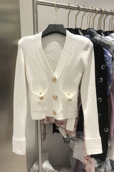 women's jackets wild autumn winter knit coat fashion sueters de mujer slim v neck white knitted sweater crop outwear black cardigan shi, Black;brown
women's jackets wild autumn winter knit coat fashion sueters de mujer slim v neck white knitted sweater crop outwear black cardigan shi, Black;brown
