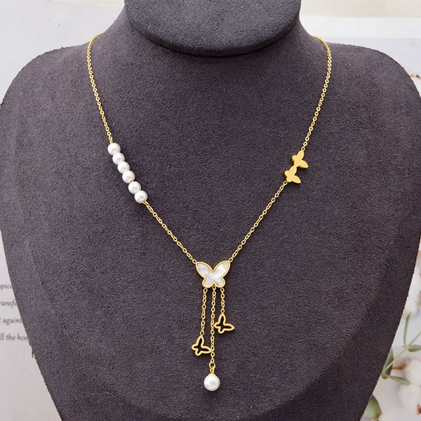 fine design butterfly clover pendant necklace flower tassel necklaces for women gift, Silver
fine design butterfly clover pendant necklace flower tassel necklaces for women gift, Silver