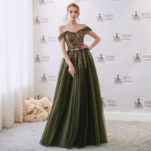 floor length tulle long prom dresses sweetheart off shoulder evening party gowns beaded sash applique lace up back women wear for special ba, Black
floor length tulle long prom dresses sweetheart off shoulder evening party gowns beaded sash applique lace up back women wear for special ba, Black