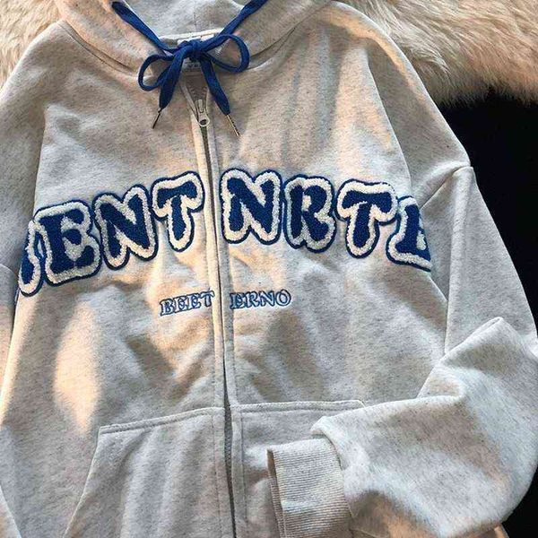 women's hoodies sweatshirts kawaii high street style letter embroidery cardigan sweatshirt women autumn korean retro loose casual all-m, Black
women's hoodies sweatshirts kawaii high street style letter embroidery cardigan sweatshirt women autumn korean retro loose casual all-m, Black