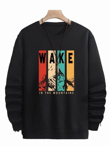men's hoodies & sweatshirts men letter & mountain print sweatshirt g7mx#, Black
men's hoodies & sweatshirts men letter & mountain print sweatshirt g7mx#, Black