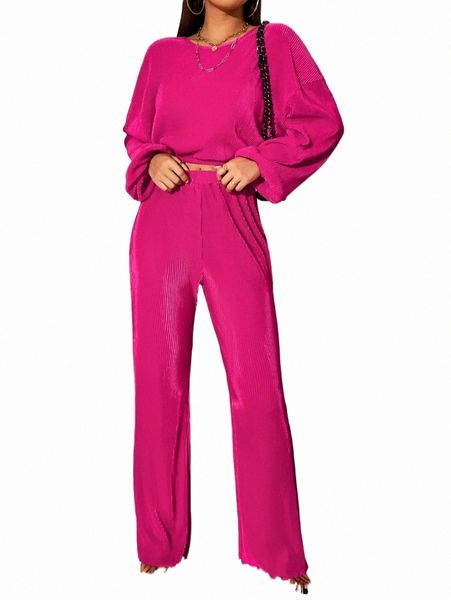 two piece dress sxy solid drop shoulder crop blouse & pants 49lv#, White
two piece dress sxy solid drop shoulder crop blouse & pants 49lv#, White