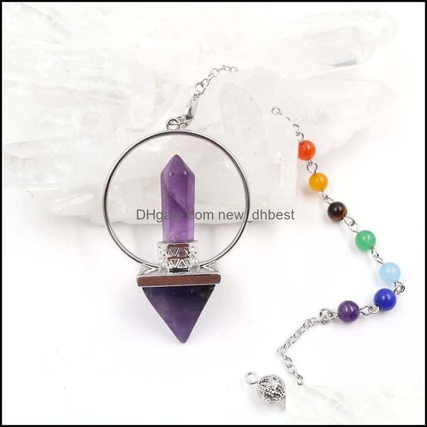 pendant necklaces natural crystal hexagonal column energy pyramid chakra chain spirit decoration men and women reiki healing drop del dhhw5, Silver
pendant necklaces natural crystal hexagonal column energy pyramid chakra chain spirit decoration men and women reiki healing drop del dhhw5, Silver