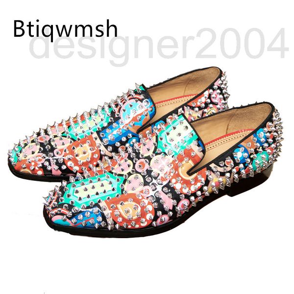 dress shoes designer luxury studded shoes man toe pointed mixed color rivet slip on men flat fashion party hphs, Black
dress shoes designer luxury studded shoes man toe pointed mixed color rivet slip on men flat fashion party hphs, Black