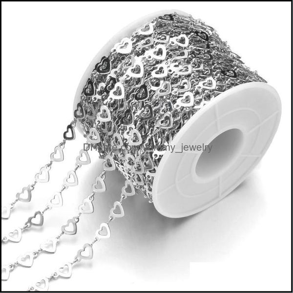 chains chains 1m/2m/5m stainless steel heart shapebracelet necklace anklet link for handmade diy chain jewelry making wholesalechains dhd3s, Silver
chains chains 1m/2m/5m stainless steel heart shapebracelet necklace anklet link for handmade diy chain jewelry making wholesalechains dhd3s, Silver