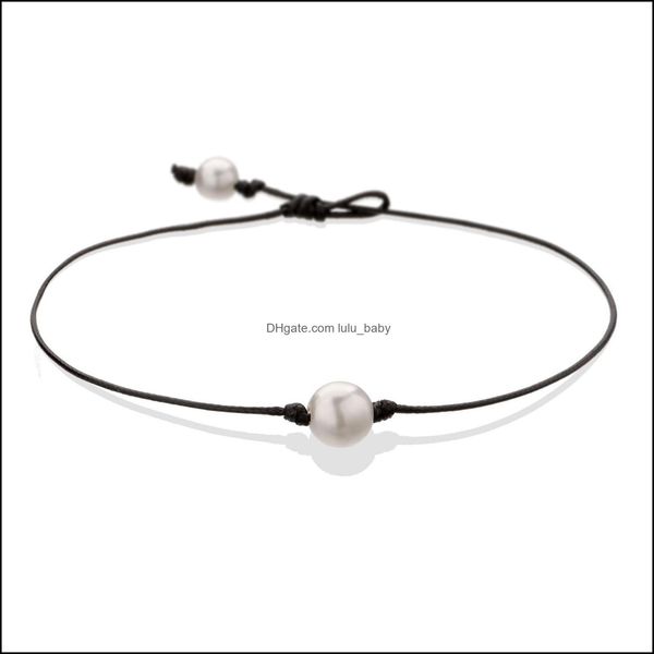 pendant necklaces pearl single ctured freshwater pearls necklace choker for women genuine leather jewelry handmade black 14 inches dhvl7, Silver
pendant necklaces pearl single ctured freshwater pearls necklace choker for women genuine leather jewelry handmade black 14 inches dhvl7, Silver