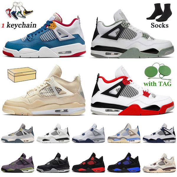 2022 fashion women mens 4 basketball shoes with socks jumpman 4s messy room seafoam sail fire red thunder black cat white oreo midnight navy, White;red
2022 fashion women mens 4 basketball shoes with socks jumpman 4s messy room seafoam sail fire red thunder black cat white oreo midnight navy, White;red
