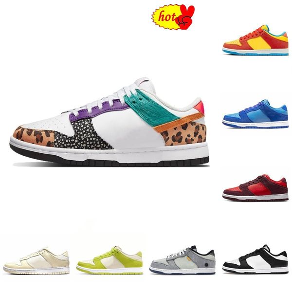 sandals luxurys designers sb casual sports shoes animal dunks paisley unc blue raspberry women men trainers union low bart simpson green bar, Black