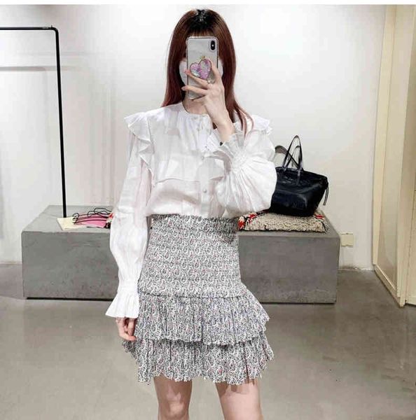 women's blouses shirts isa autumn winter romantic lotus leaf ramie shirt small flying sleeve round neck girl pleated long female, White
women's blouses shirts isa autumn winter romantic lotus leaf ramie shirt small flying sleeve round neck girl pleated long female, White
