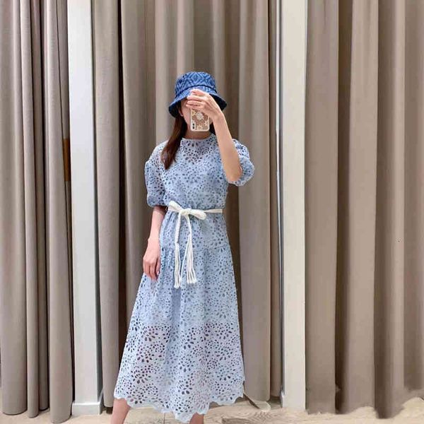 casual dresses french single spring summer women's dress embroidery hollow bubble sleeve lace up, Black;gray
casual dresses french single spring summer women's dress embroidery hollow bubble sleeve lace up, Black;gray