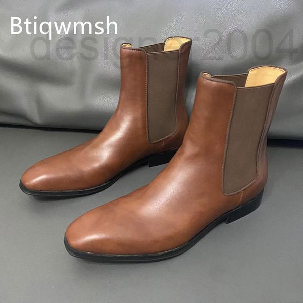 dress shoes designer brown ankle boots man round toe soft real leather flat shoes men fashion chelsea clc4, Black
dress shoes designer brown ankle boots man round toe soft real leather flat shoes men fashion chelsea clc4, Black