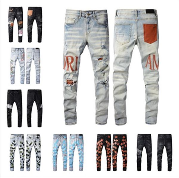 mens designer jeans fashion denim pants for male skinny ripped destroyed stretch slim fit jean beam foot trouser, Blue
mens designer jeans fashion denim pants for male skinny ripped destroyed stretch slim fit jean beam foot trouser, Blue