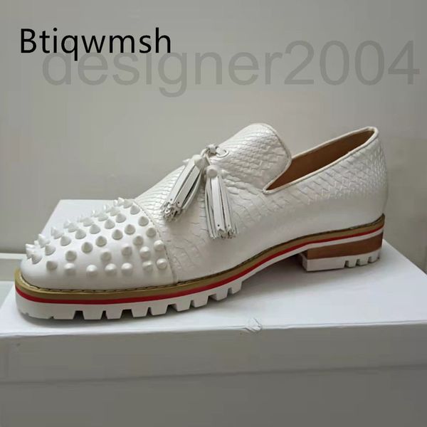 dress shoes designer white snakeskin studded men's shoes pointed toe rivet tassel lace up thick bottom flat for man soft real leather z, Black
dress shoes designer white snakeskin studded men's shoes pointed toe rivet tassel lace up thick bottom flat for man soft real leather z, Black