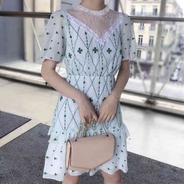 casual dresses french summer women's dress fresh lace stitched skirt embroidery hollow out slim oil painting floral, Black;gray
casual dresses french summer women's dress fresh lace stitched skirt embroidery hollow out slim oil painting floral, Black;gray