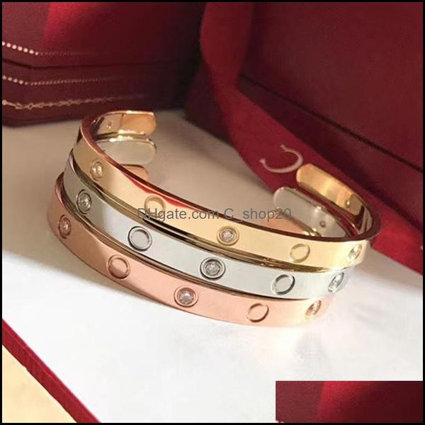 bangle classic open love cuff fashion luxury jewelry 316l stainless steel bracelet drop delivery 2021 brac cshop20 dh7hw, Black
bangle classic open love cuff fashion luxury jewelry 316l stainless steel bracelet drop delivery 2021 brac cshop20 dh7hw, Black
