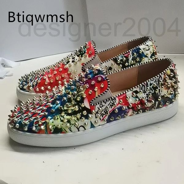 dress shoes designer mixed color shoes man pointed toe rivet studded slip on flat men party msav, Black
dress shoes designer mixed color shoes man pointed toe rivet studded slip on flat men party msav, Black