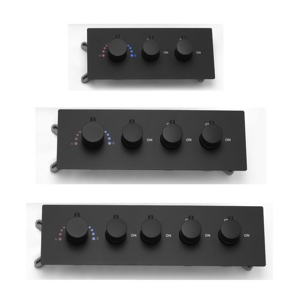 2022 bathroom accessories black shower mixer valve brass thermostatic faucets switch 2/3/4 functions concealed shower controller
2022 bathroom accessories black shower mixer valve brass thermostatic faucets switch 2/3/4 functions concealed shower controller