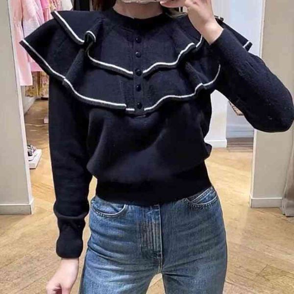 women's sweaters fadan autumn and winter lotus leaf collar small xiangfeng pullover wool sweater sweater female, White;black
women's sweaters fadan autumn and winter lotus leaf collar small xiangfeng pullover wool sweater sweater female, White;black