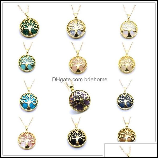 pendant necklaces tree of life stone necklace pink tingers eye gemstone charms rose quartz druzy jewelry women drop delivery 2021 pend dhlve, Silver
pendant necklaces tree of life stone necklace pink tingers eye gemstone charms rose quartz druzy jewelry women drop delivery 2021 pend dhlve, Silver