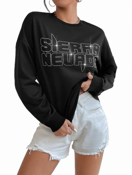 women's hoodies & sweatshirts rhinestone letter drop shoulder sweatshirt i0i3#, Black
women's hoodies & sweatshirts rhinestone letter drop shoulder sweatshirt i0i3#, Black