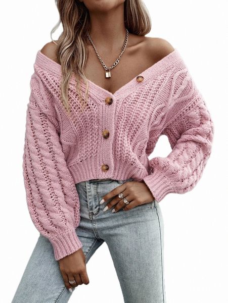 women's sweaters cable knit drop shoulder cardigan c1gw#, White;black
