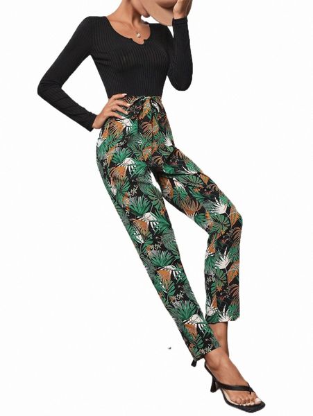 women's jumpsuits & rompers tropical print notched neck belted jumpsuit 9101#, Black;white
women's jumpsuits & rompers tropical print notched neck belted jumpsuit 9101#, Black;white